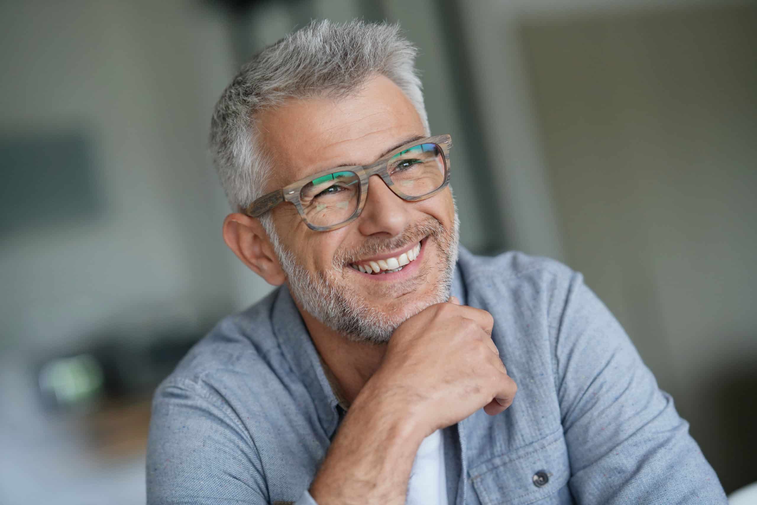 Middle-aged,Guy,With,Trendy,Eyeglasses