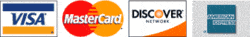 Visa, MasterCard, Discover, American Express